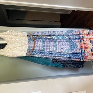 AUW size small lace and floral boho dress